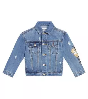 Джинсовая куртка Teddy Bear Moschino, синий