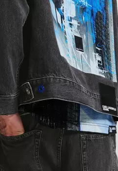 Джинсовая куртка TOKYO-PRINT DENIM Karl Lagerfeld Jeans, черный деним