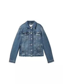 Джинсовая куртка Tom Tailor Jeansjacke, цвет used dark stone blue denim