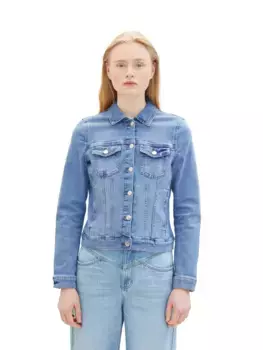 Джинсовая куртка TOM TAILOR классического кроя, эластичная Tom Tailor Denim, джинсовый