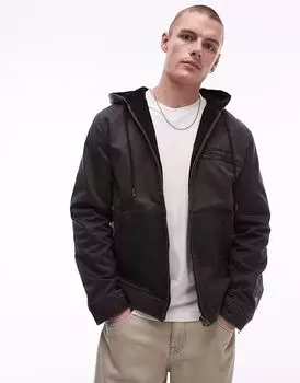 Джинсовая куртка Tommy Jeans With A Hood And Plush Fur Lining, черный