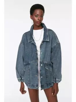 Джинсовая куртка trendyol, синий