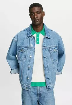 Джинсовая куртка TRUCKER AUS Esprit, цвет blue light washed