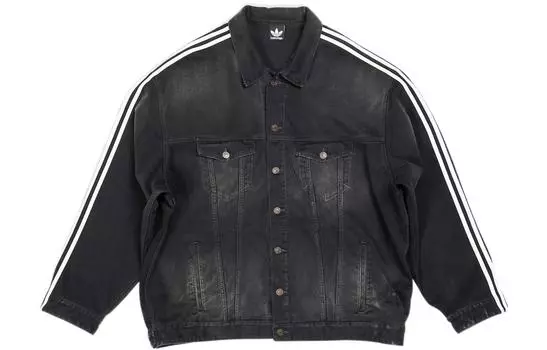 Джинсовая куртка унисекс Balenciaga X Adidas, черный