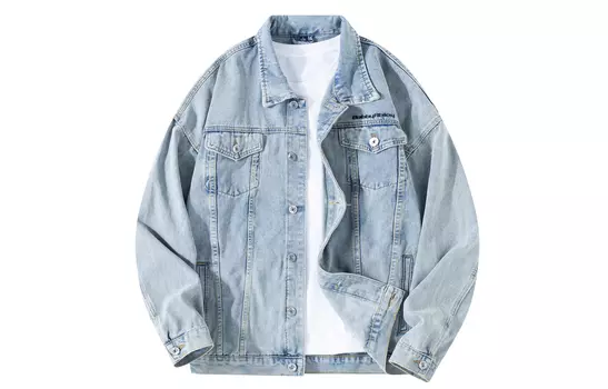Джинсовая куртка унисекс BOBBY ABLEY, Blue Denim (Comes with Long-Sleeved T-Shirt)