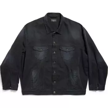 Джинсовая куртка унисекс черная Balenciaga, черный