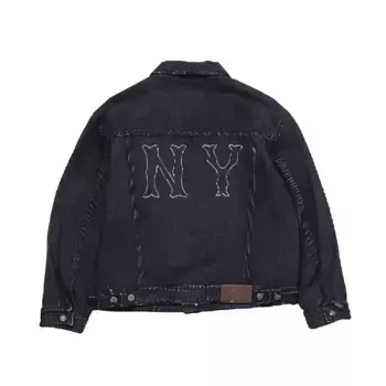 Джинсовая куртка унисекс черный Mlb