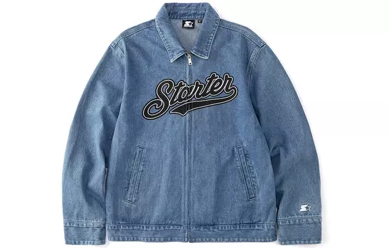 Джинсовая куртка унисекс деним синий Starter