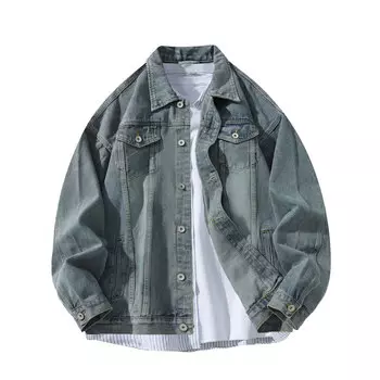 Джинсовая куртка унисекс FLOAT, Цементно-желтый (клетчатая рубашка)