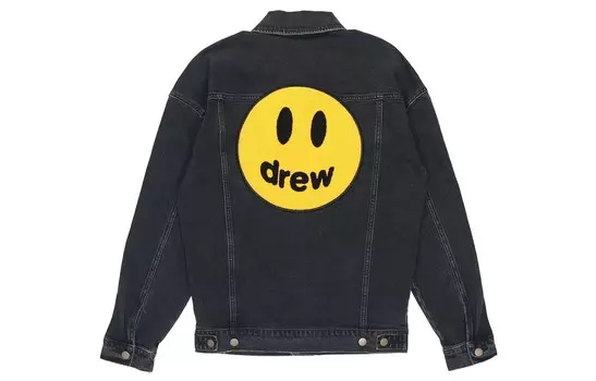 Джинсовая куртка унисекс из коллекции Smiley, черная Drew House, черный