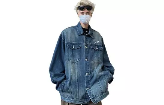 Джинсовая куртка унисекс Mogao/mogao, Темно-мытый синий