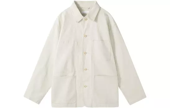 Джинсовая куртка Uniqlo мужская, 01 молочно-белый