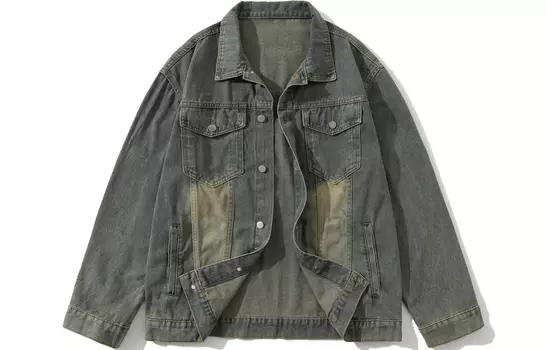 Джинсовая куртка унисекс MONTVOO, Промытая желтая грязь