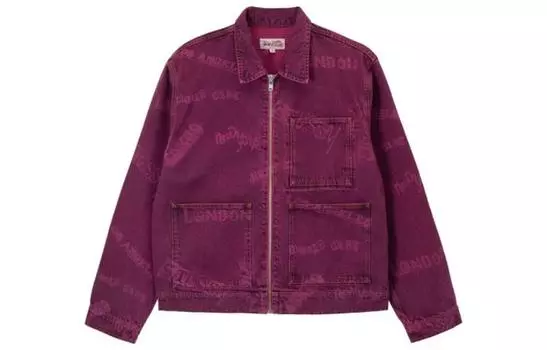 Джинсовая куртка унисекс Stussy, цвет Fuchsia