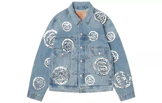 Джинсовая куртка унисекс Stussy, цвет Light Blue