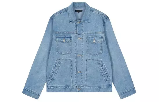 Мужская джинсовая куртка UNIQLO, 63 голубой