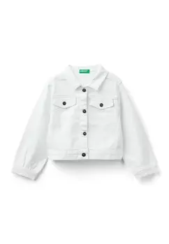 Джинсовая куртка United Colors of Benetton, белый
