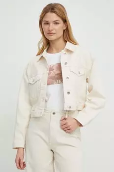 Джинсовая куртка United Colors of Benetton, бежевый