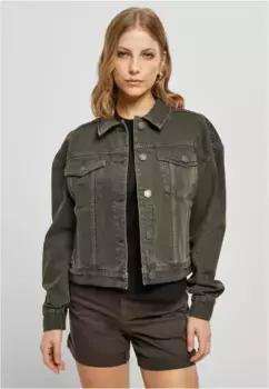 Джинсовая куртка URBAN CLASSICS " Urban Classics Women's Ladies Oversized Colored Denim Jacket" (1 шт.), без капюшона, коричневый