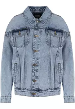 Джинсовая куртка URBAN CLASSICS " Urban Classics Women's Ladies Oversized 90's Denim Jacket" (1 шт.), без капюшона, голубой