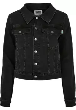 Джинсовая куртка URBAN CLASSICS " Urban Classics Women's Ladies Organic Denim Jacket" (1 шт.), без капюшона, черный
