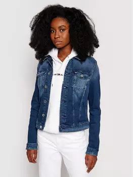 Джинсовая куртка узкого кроя Tommy Jeans, синий