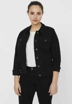 Джинсовая куртка Vero Moda Curve "VMRUNA LS SLIM DNM JCK MIX GA CUR NOOS", черный