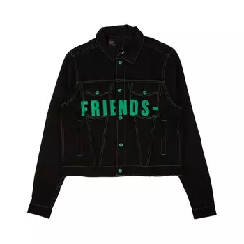 Джинсовая куртка Vlone Friends, цвет Черный/Фиолетовый