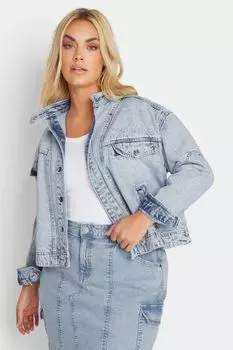 Джинсовая куртка в байкерском стиле Yours, синий