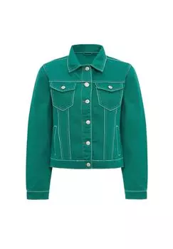 Джинсовая куртка в современном образе CIPO & BAXX, зеленый
