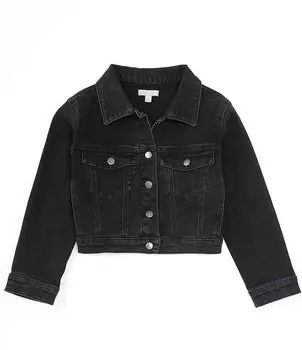 Джинсовая куртка в стиле пэчворк для девочек GB Big Girls 7–16 лет, черный