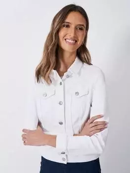 Джинсовая куртка в западном стиле Crew Clothing, белый