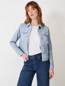 Джинсовая куртка в западном стиле Crew Clothing, светло-синий