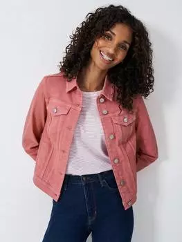 Джинсовая куртка в западном стиле Crew Clothing, цвет Pastel Pink