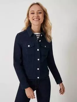 Джинсовая куртка в западном стиле Crew Clothing, темно-синий