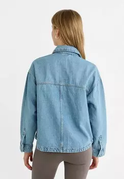 Джинсовая куртка With Front Pockets Stradivarius, темно-синий