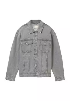 Джинсовая куртка, воротник Кент, оверсайз, женская Tom Tailor, цвет Used Mid