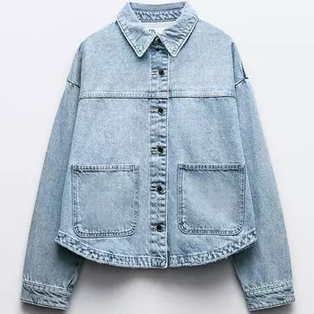 Джинсовая куртка Zara Z1975, голубой