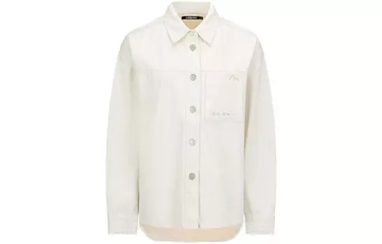 Джинсовая куртка женская белая Evisu