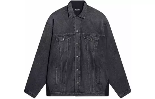 Джинсовая куртка женская черная Balenciaga