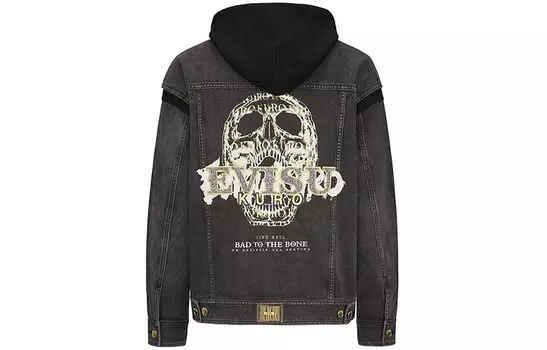 Джинсовая куртка женская черная Evisu