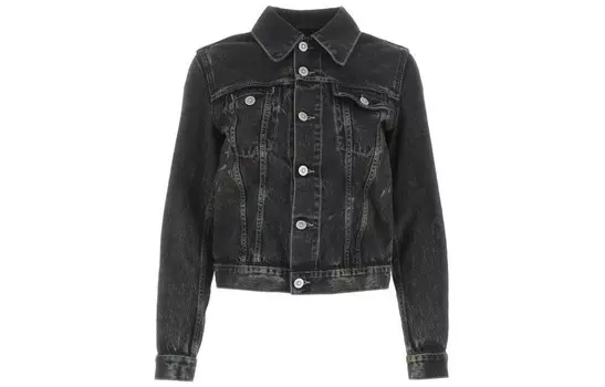 Джинсовая куртка женская черная Maison Margiela