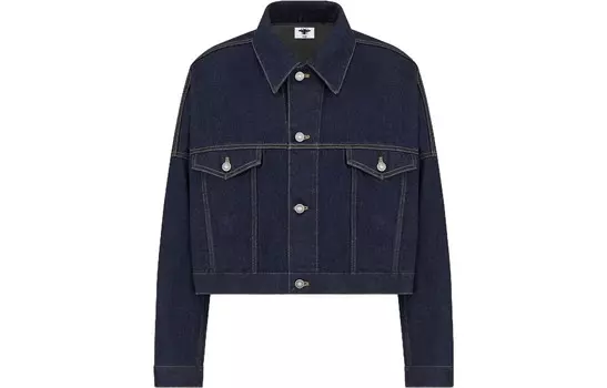 Джинсовая куртка женская джинсовая синяя Dior