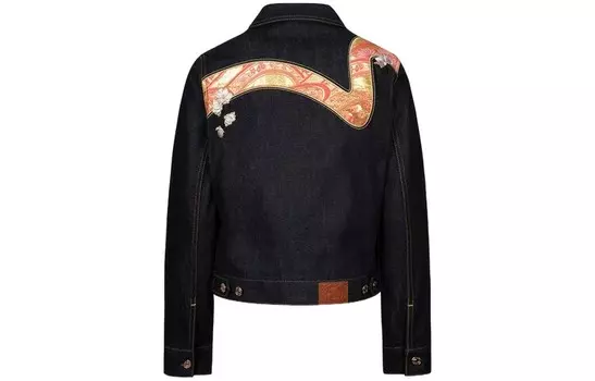 Джинсовая куртка женская джинсовая синяя Evisu