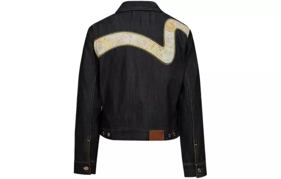 Джинсовая куртка женская джинсовая синяя Evisu