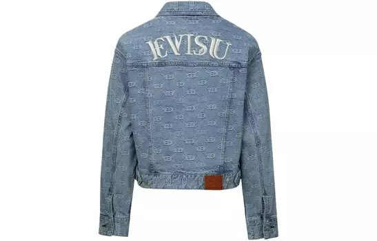 Джинсовая куртка женская джинсовая синяя по всей земле Evisu