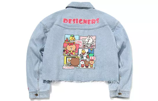 Джинсовая куртка женская Line Friends X Sports Fashion Collection, синяя Lining