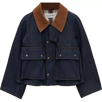 Джинсовая куртка женская оригинального цвета антоциан Loewe