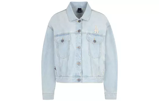 Джинсовая куртка женская синий Mlb