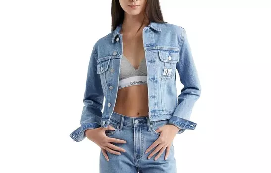 Джинсовая куртка женская синяя Calvin Klein